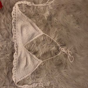 White knit festival top